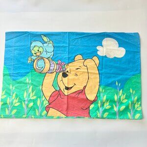 C - Vintage Winnie the pooh piglet bird frog standard double sided pillowcase